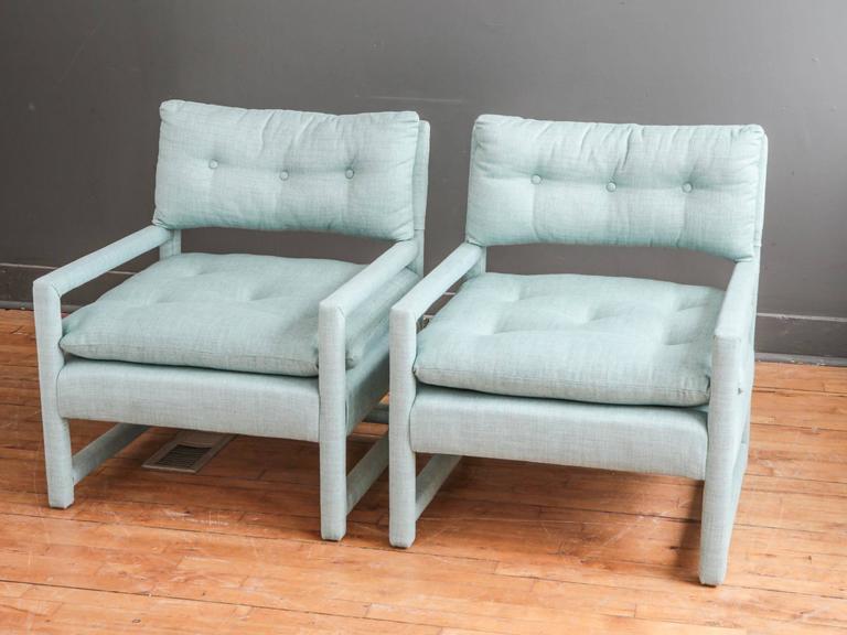 Pair Of Parsons Style Lounge Chairs In The Milo Baughman At A Pair Of Parsons Style Lounge Chairs Most Likely Designed By Milo Baughman For Directional