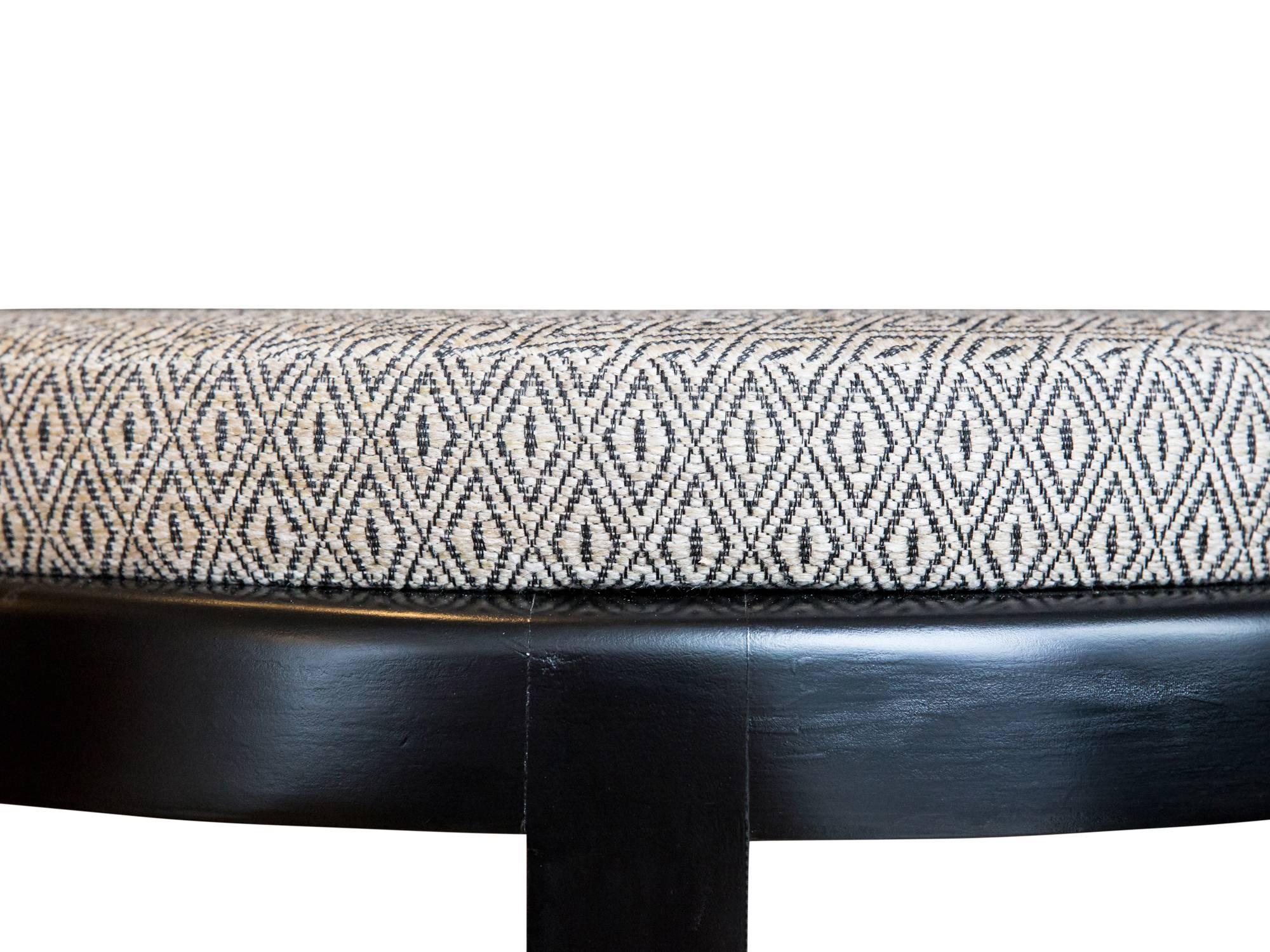 Hollywood Regency Upholstered Ottoman in the Style of Michael Taylor for Baker