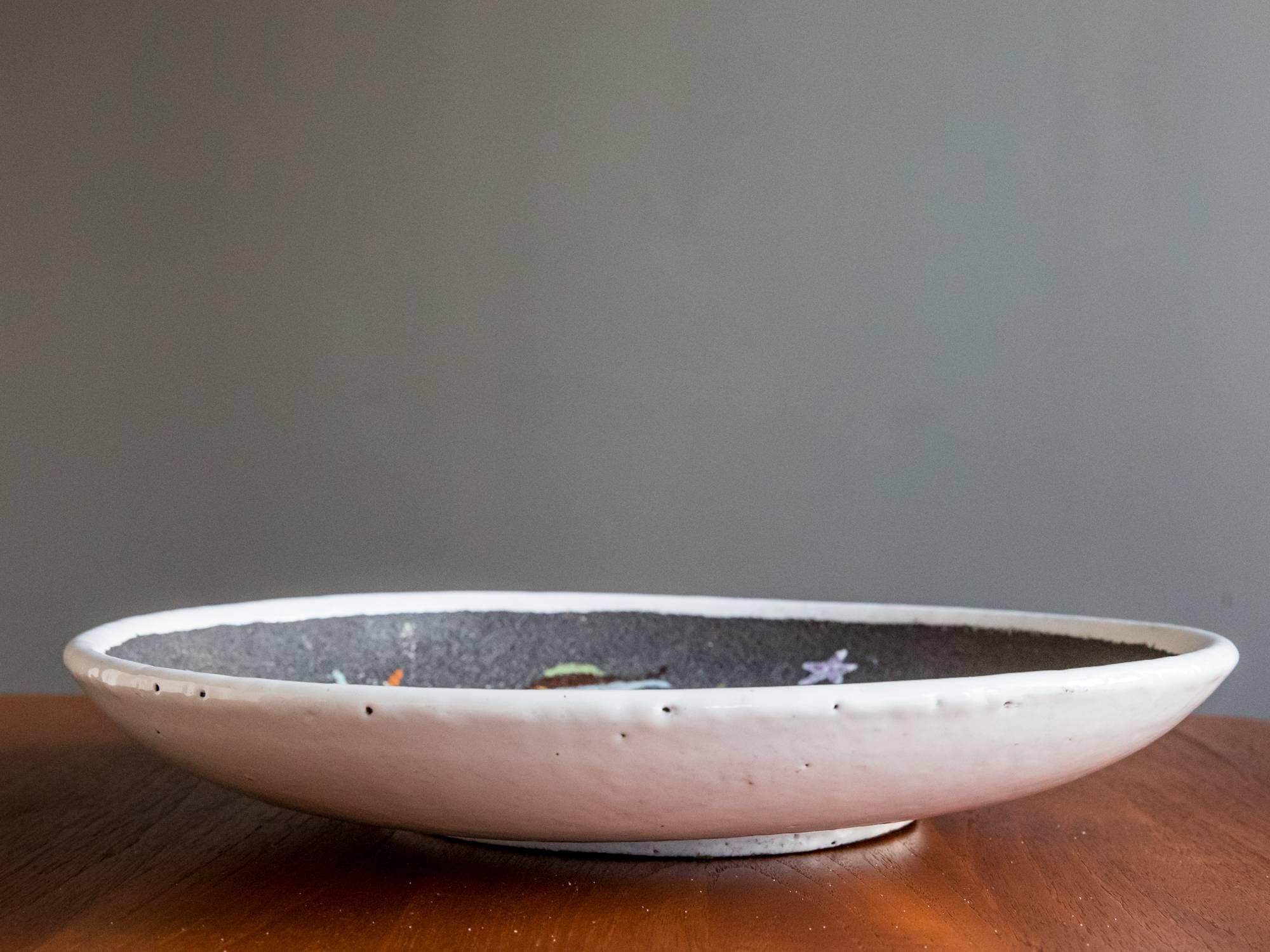 Mid-Century Modern Large Ceramic Bowl by Anna-Lisa Thomson for Upsala Ekeby