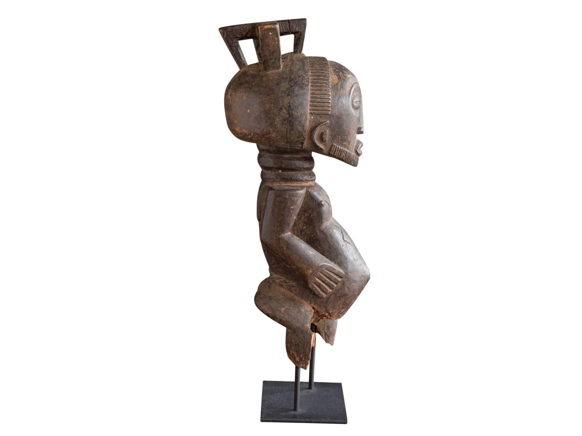 Tribal Hemba Carved Wood Male Ancestor Figure For Sale