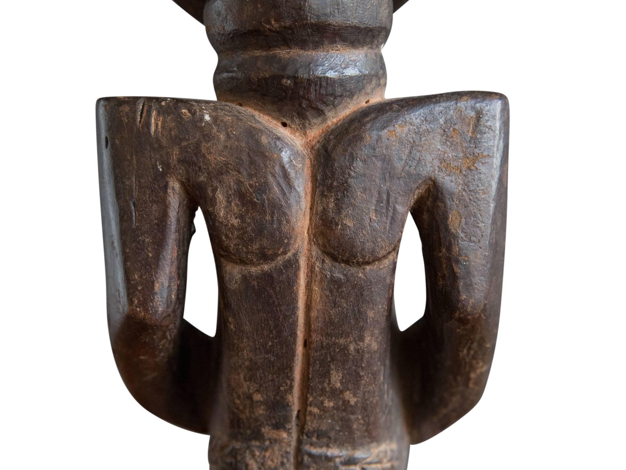 Hemba Carved Wood Male Ancestor Figure For Sale 1
