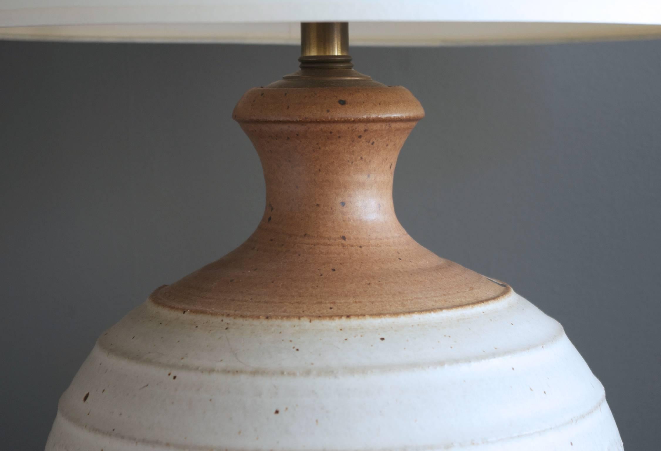 Mid-Century Modern Ceramic Table Lamp by Bob Kinzie for Affiliated Craftsmen
