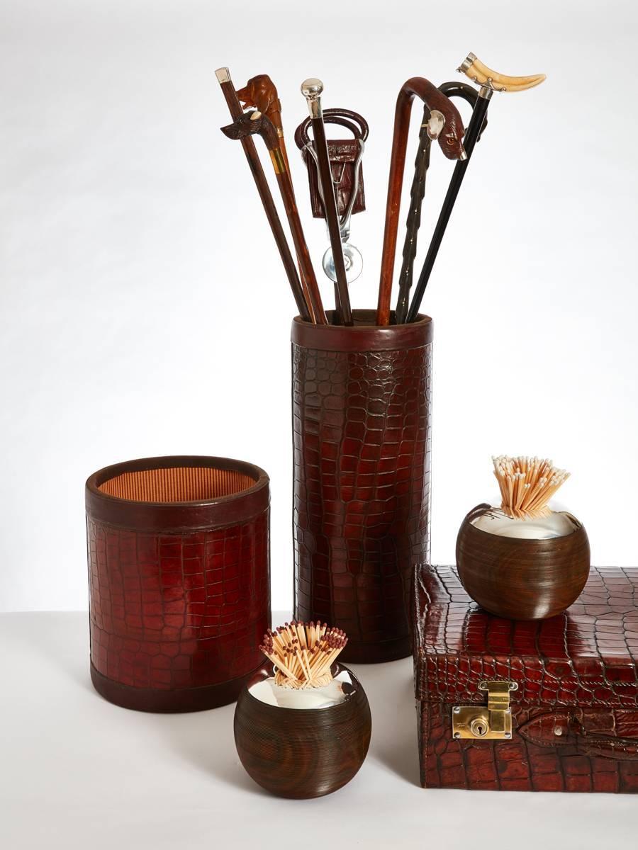 Superb Vintage Crocodile Walking Sticks Display Stand, circa 1930 at