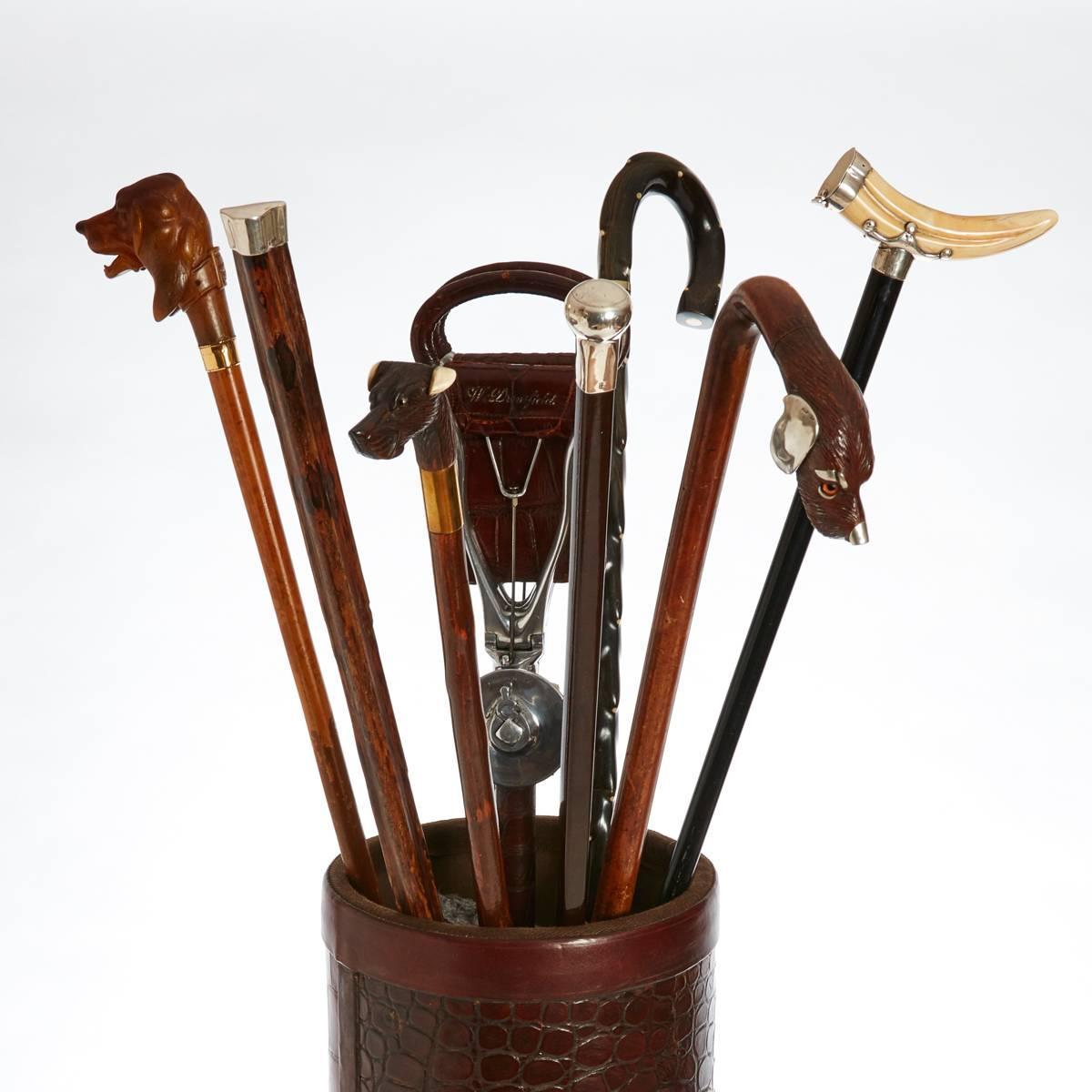 Superb Vintage Crocodile Walking Sticks Display Stand, circa 1930 at 1stdibs