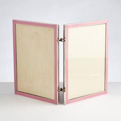Beautiful Art Deco Double Silver & Enamel  Photograph Frame Birmingham, 1927