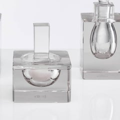 Three Large 20th Century Art Deco Perfume Bottles by Moser, Czechoslovakia