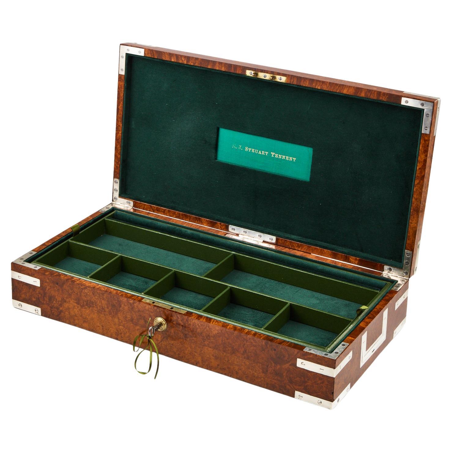 Antique Early 20th Century Briar Wood Collectors Box England Circa 1920 For Sale