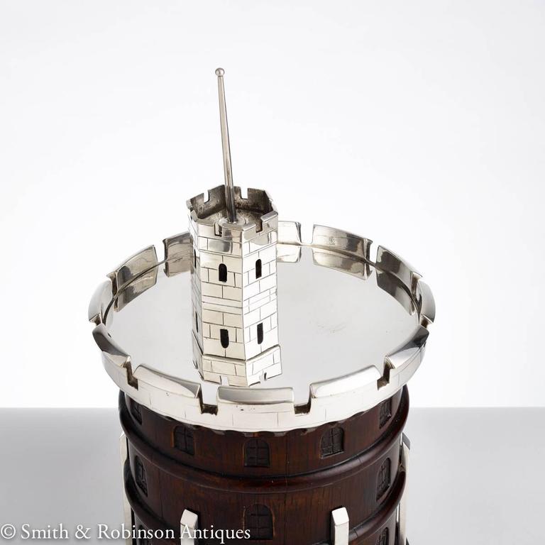Novelty Ice Bucket in the Form of a Tower, English circa 1920 For Sale