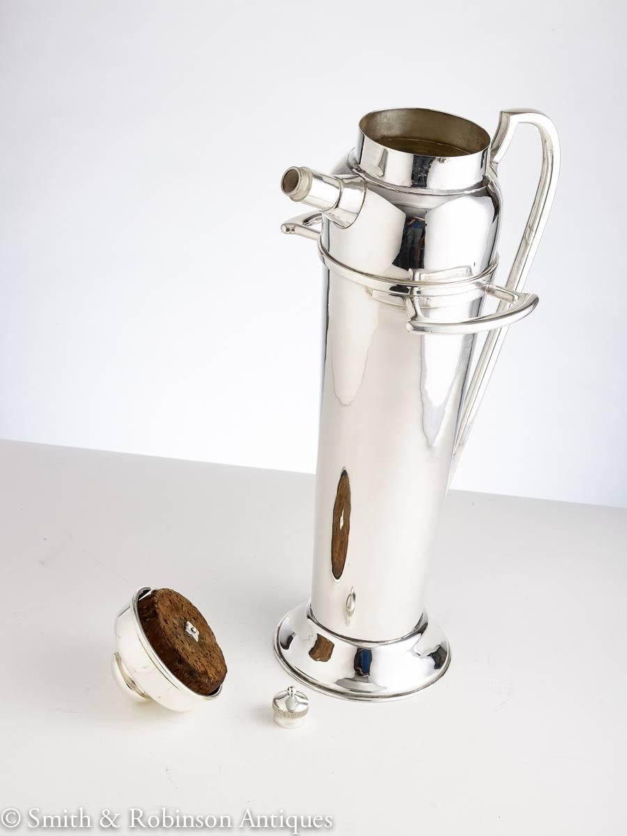 A very large silver plated cocktail shaker ideal for special occasions & as a centrepiece for your cocktail bar English, circa 1930.

Standing at an impressive 18