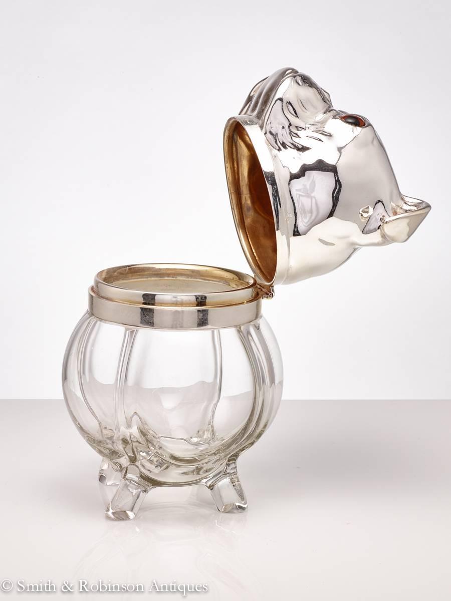 Large Novelty Ice Bucket in the Form of a Dog, French, circa 19201925