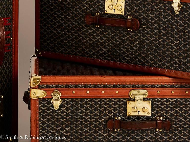 Wonderful Vintage Collection of Goyard Luggage, French, circa 1920 For