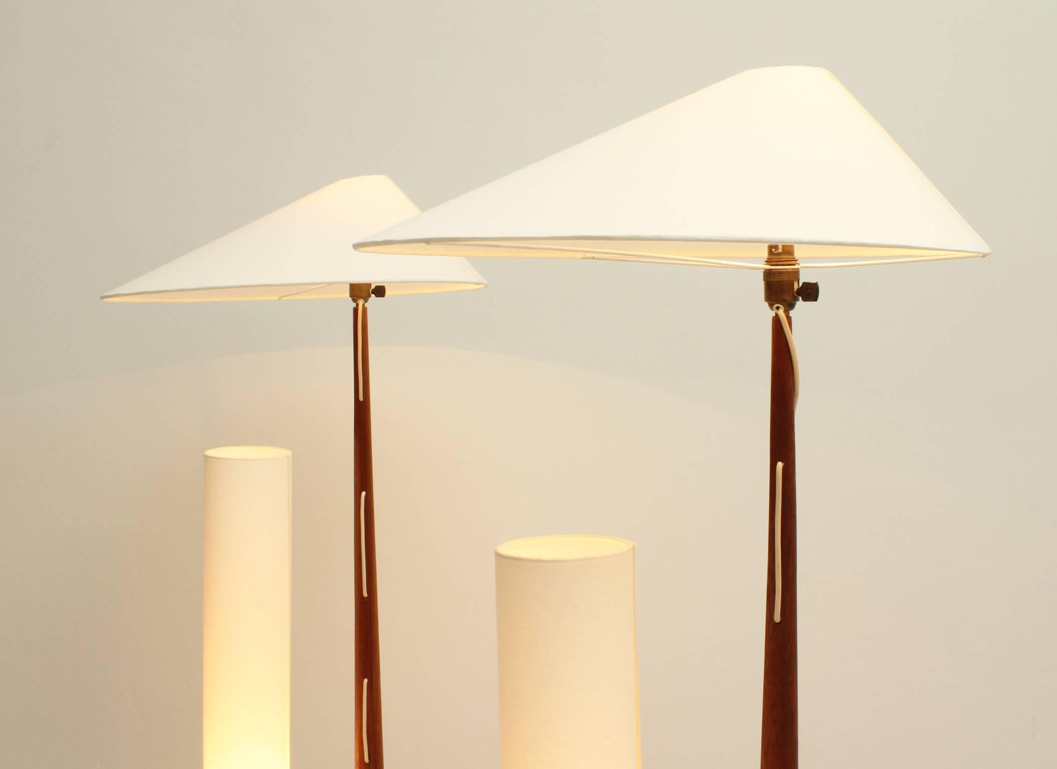 French Pair of Giraffe Floor Lamps by Jean Rispal