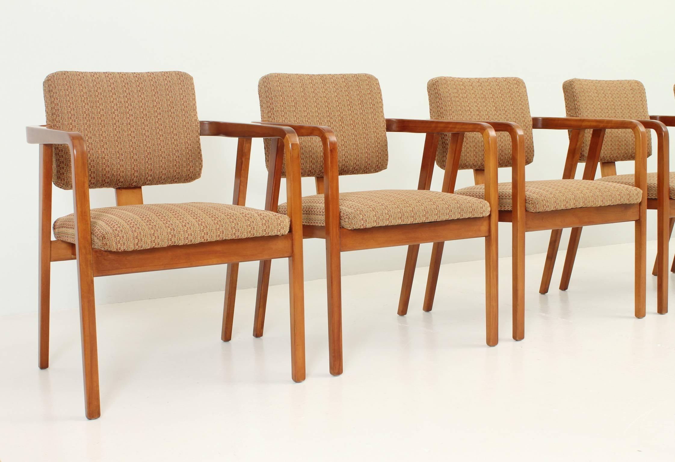 Mid-Century Modern Set of Six Early Armchairs by George Nelson