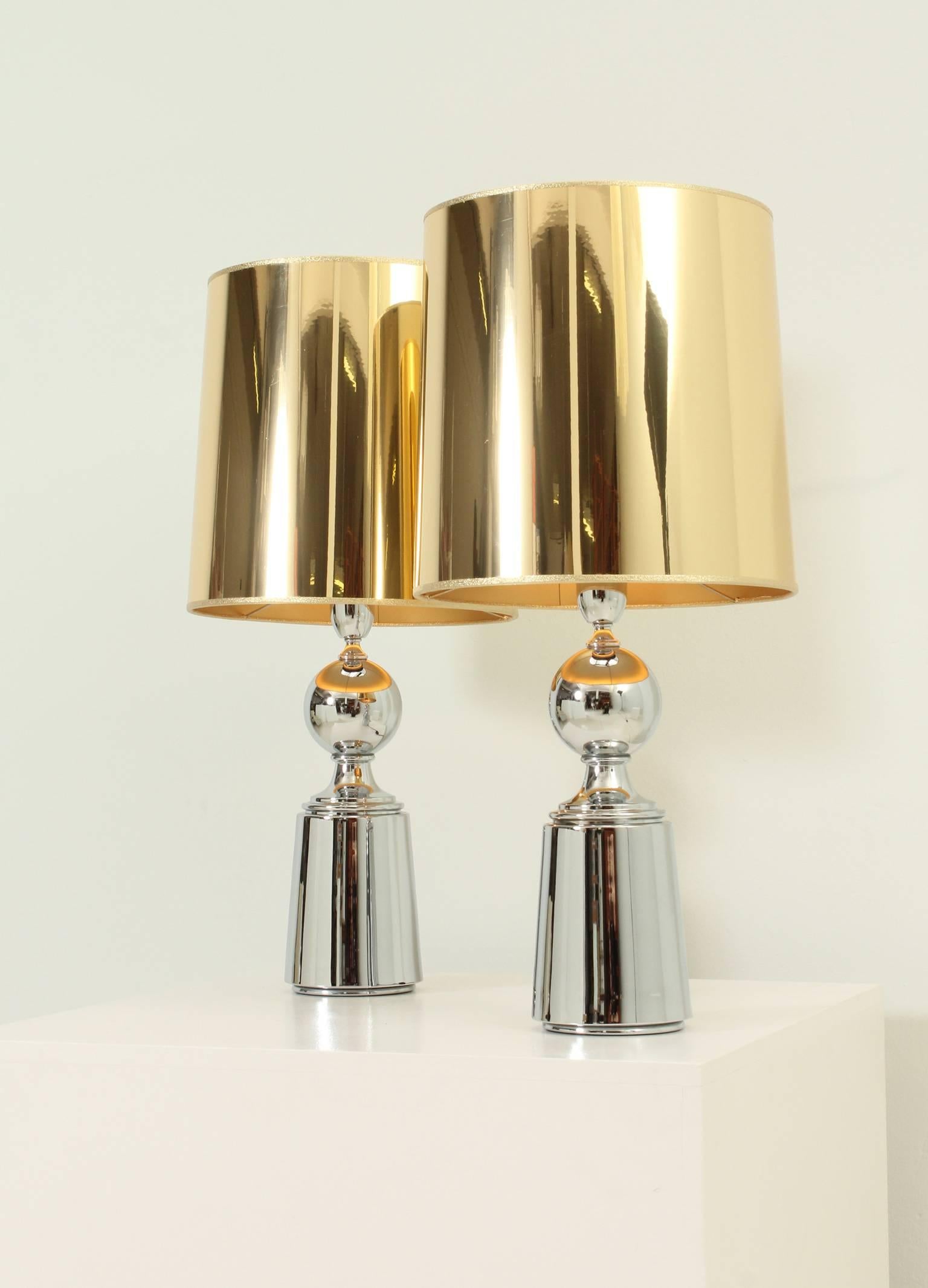 Mid-Century Modern Pair of Table Lamps from 1970s by Metalarte For Sale