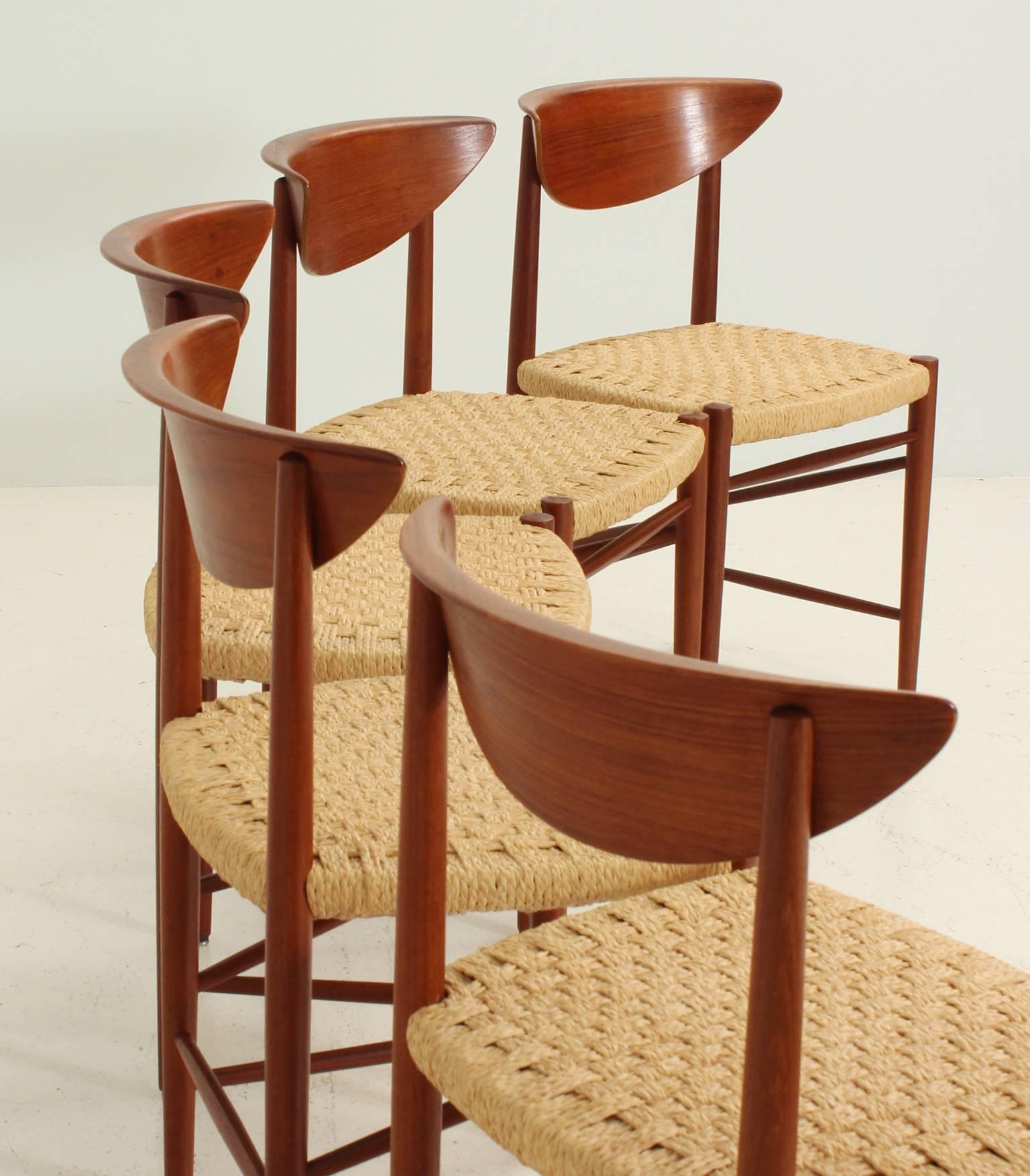 Set of Six Hvidt & Mølgaard Dining Chairs For Sale 2