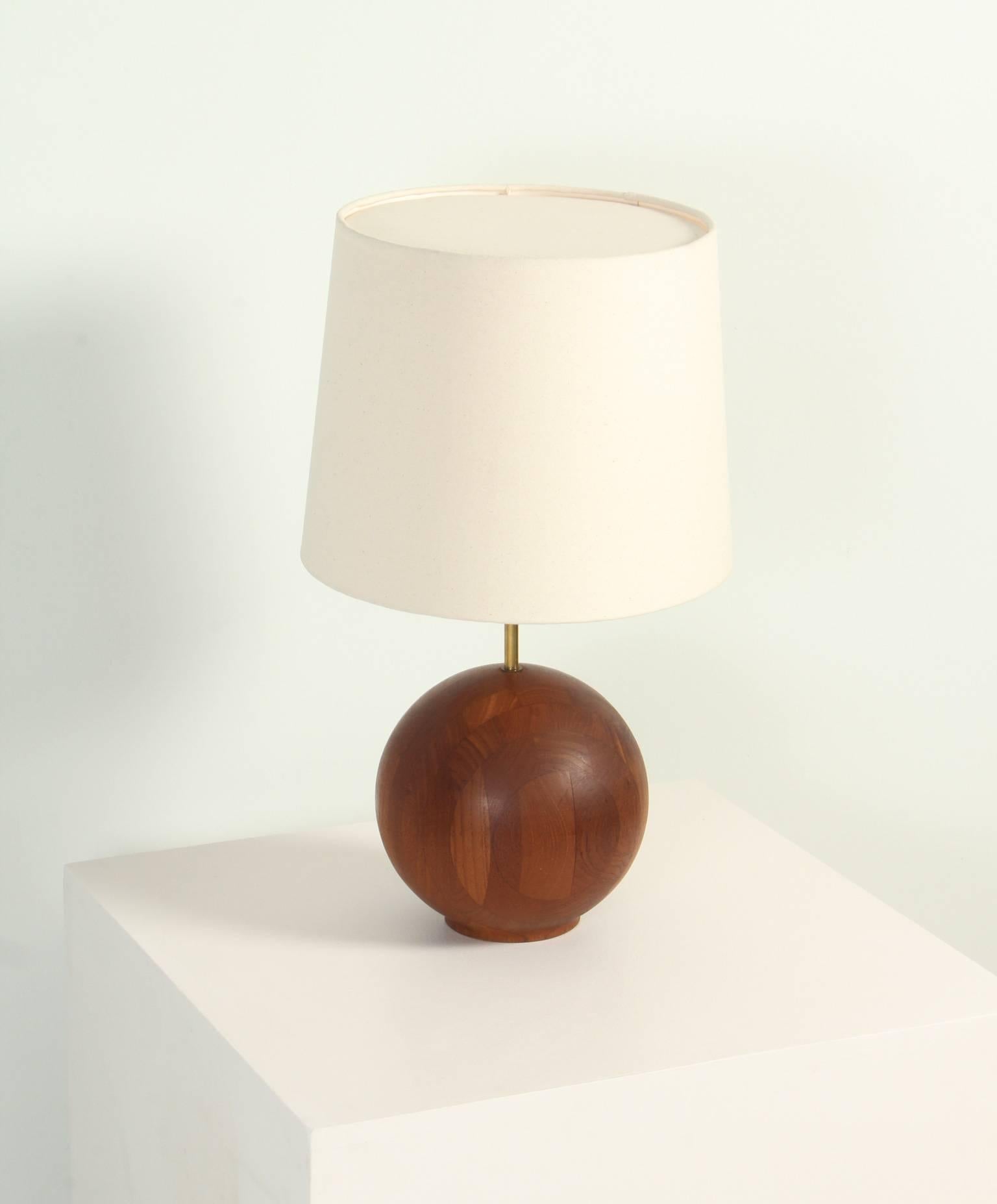 Mid-Century Modern Danish Teak Table Lamp For Sale