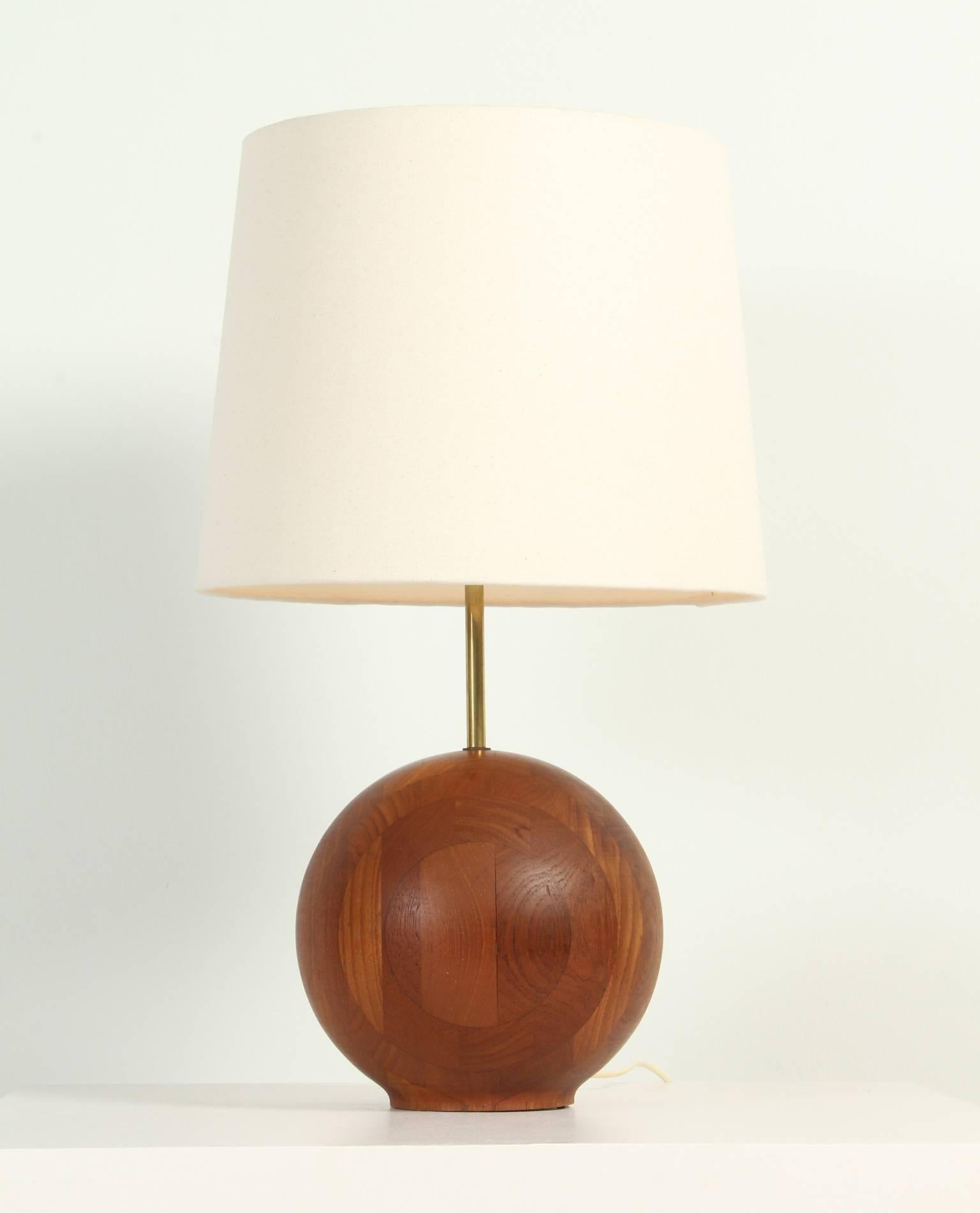Danish Teak Table Lamp For Sale 3