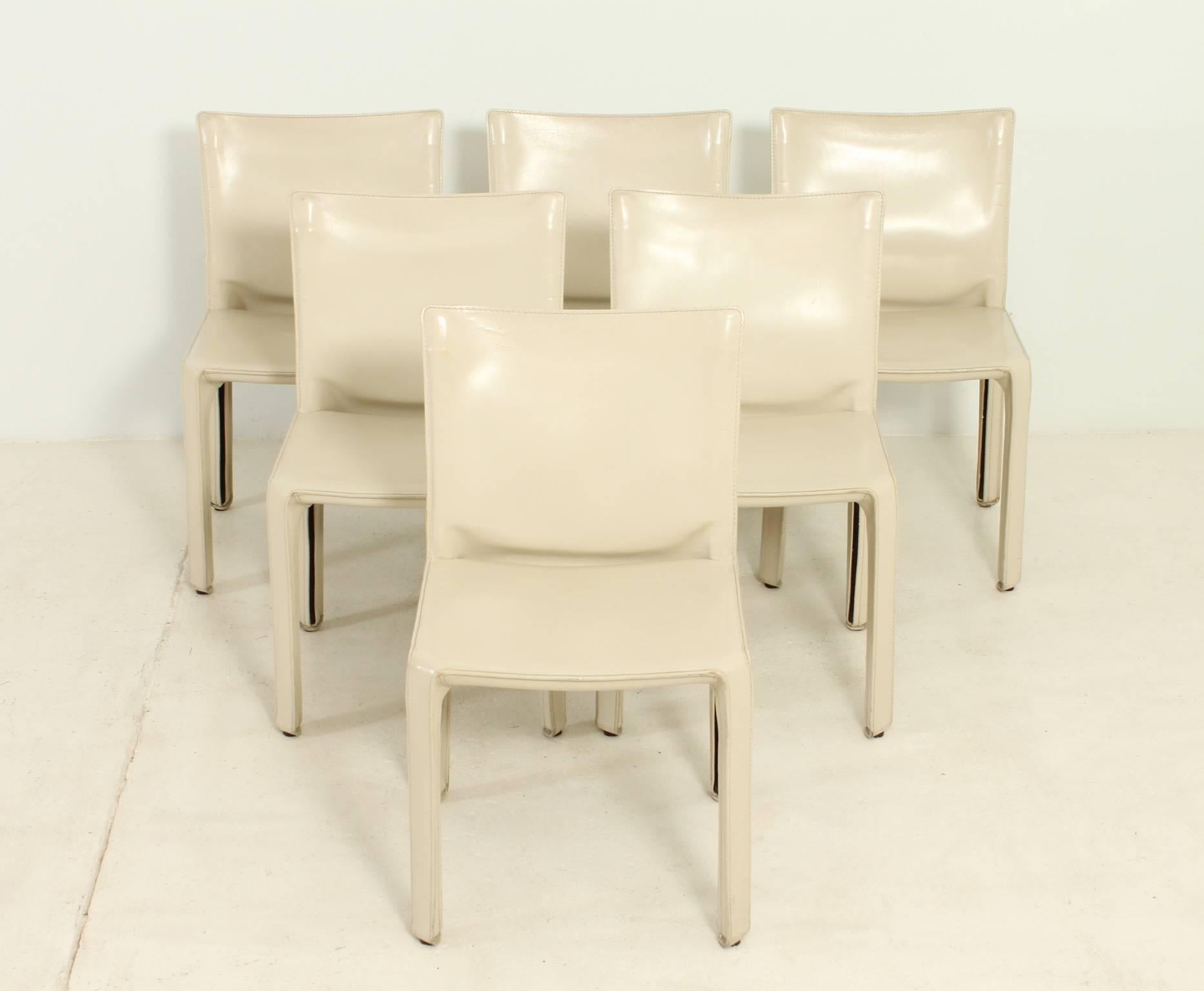 Set of Six Cab Chairs by Mario Bellini 3