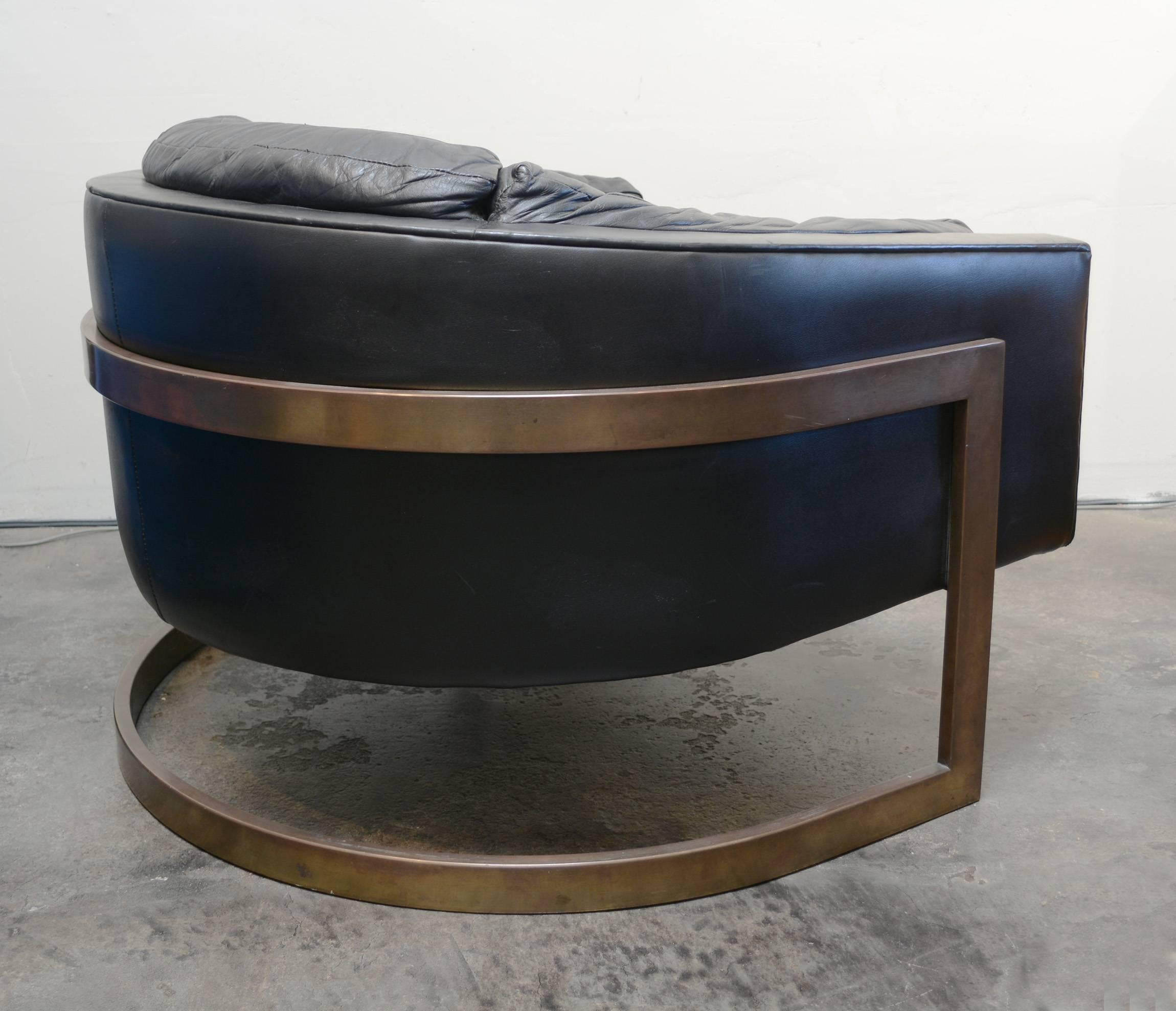 Mid-Century Modern Large Barrel Chair by Jules Heumann for Metropolitan
