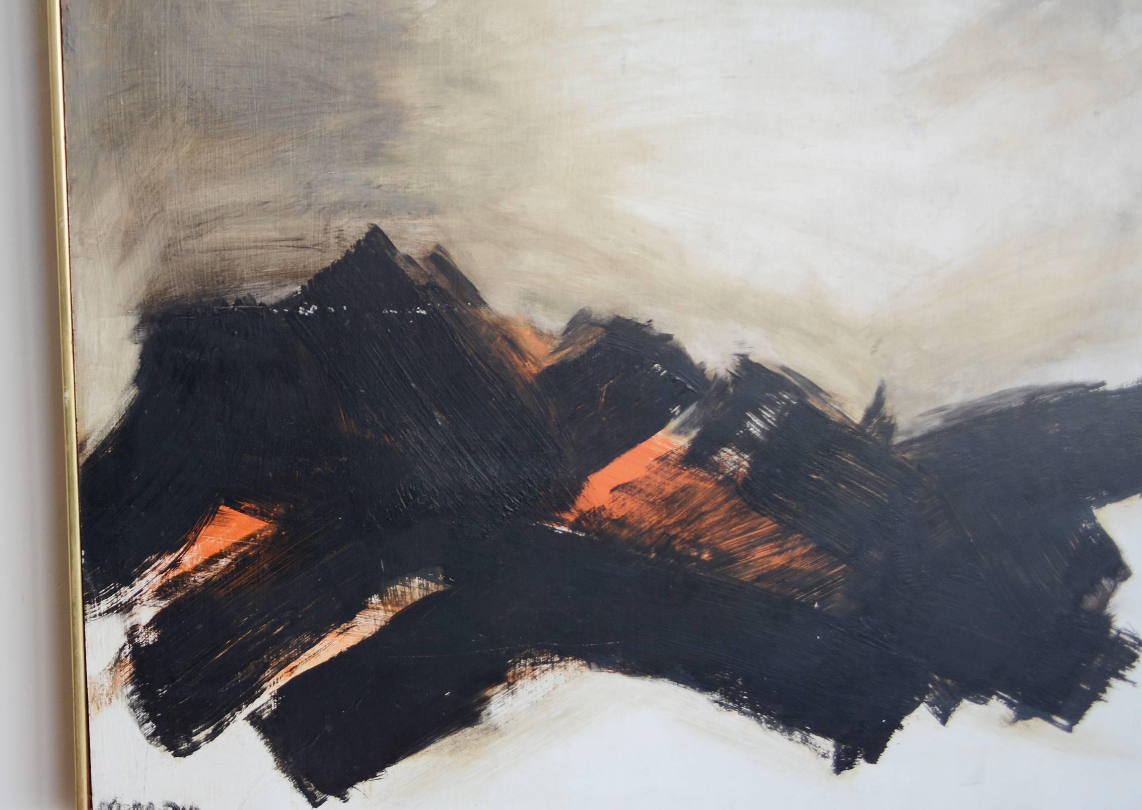 Mid-Century Modern Large Abstract by Mildred Wohl