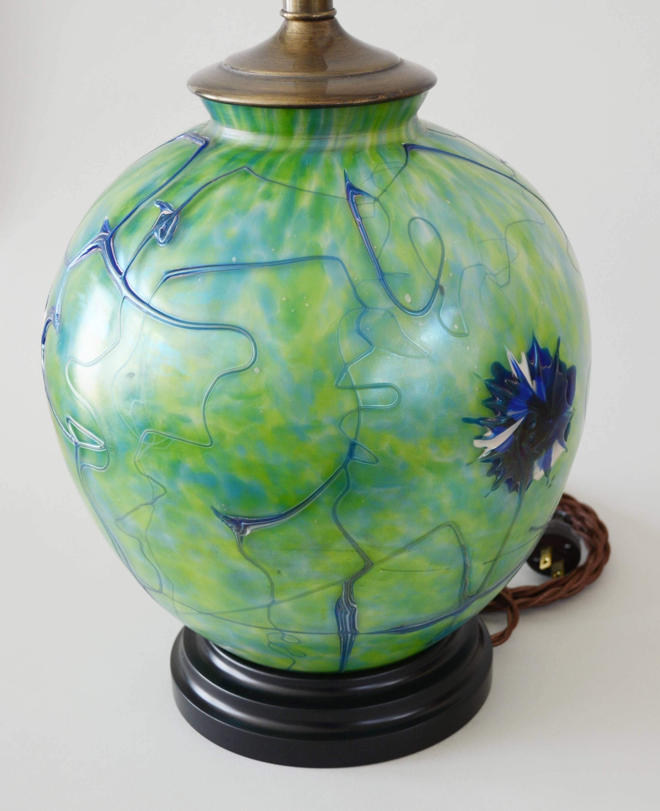 art nouveau glass lamp