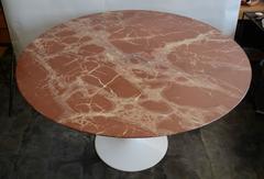 Saarinen Rose Marble Tulip Dining Table