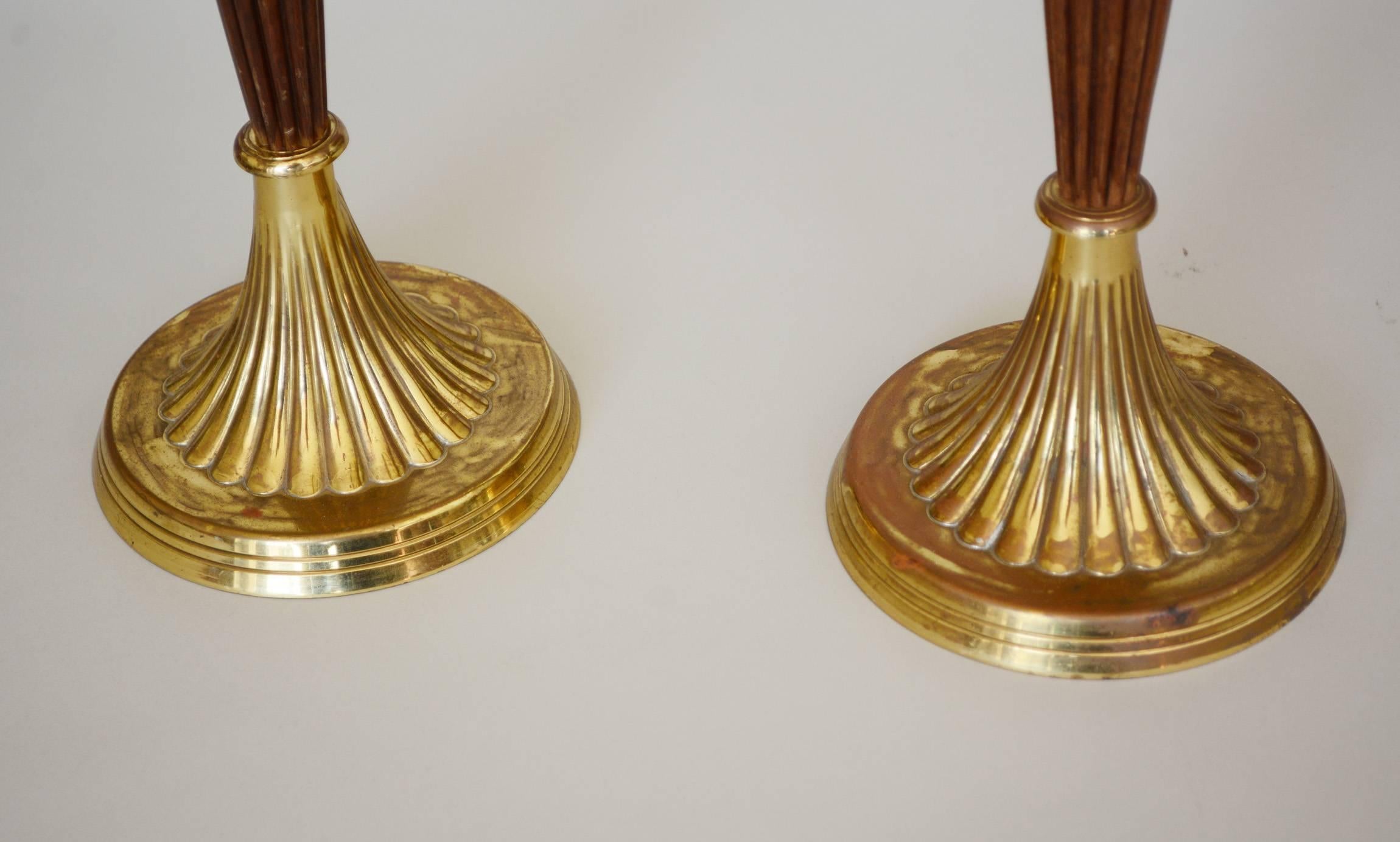 Dorlyn Silversmith Candelabras Attributed to Tommi Parzinger In Good Condition In San Mateo, CA