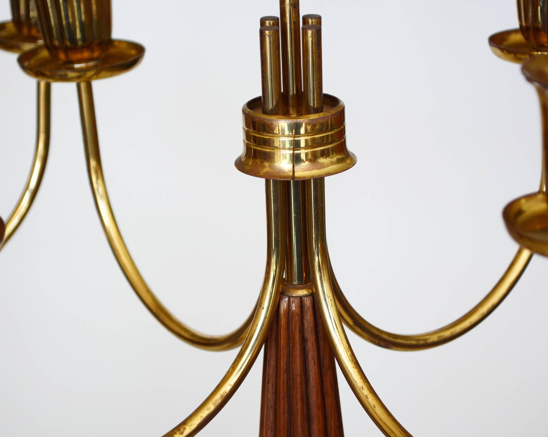 Brass Dorlyn Silversmith Candelabras Attributed to Tommi Parzinger