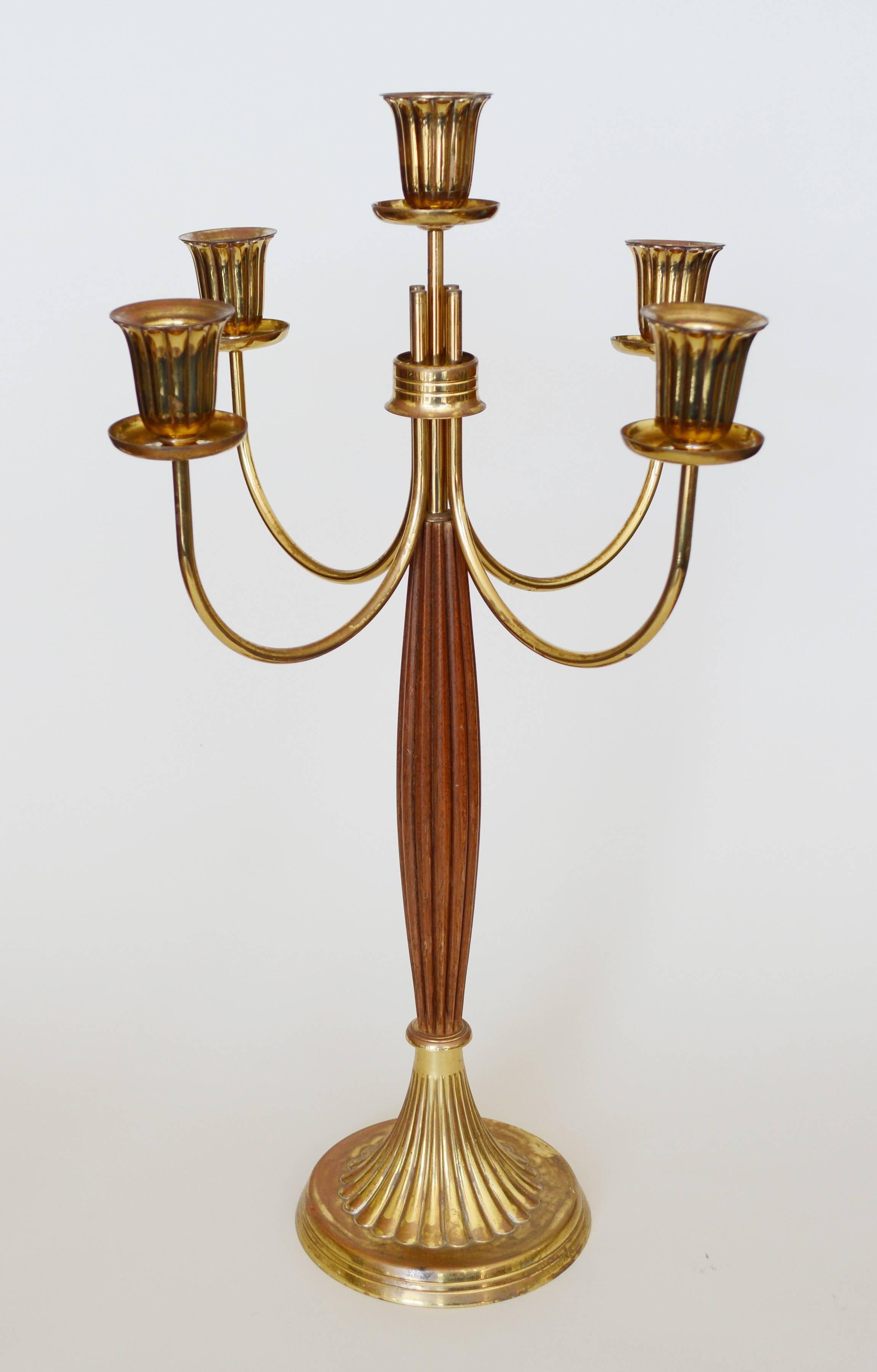 American Dorlyn Silversmith Candelabras Attributed to Tommi Parzinger