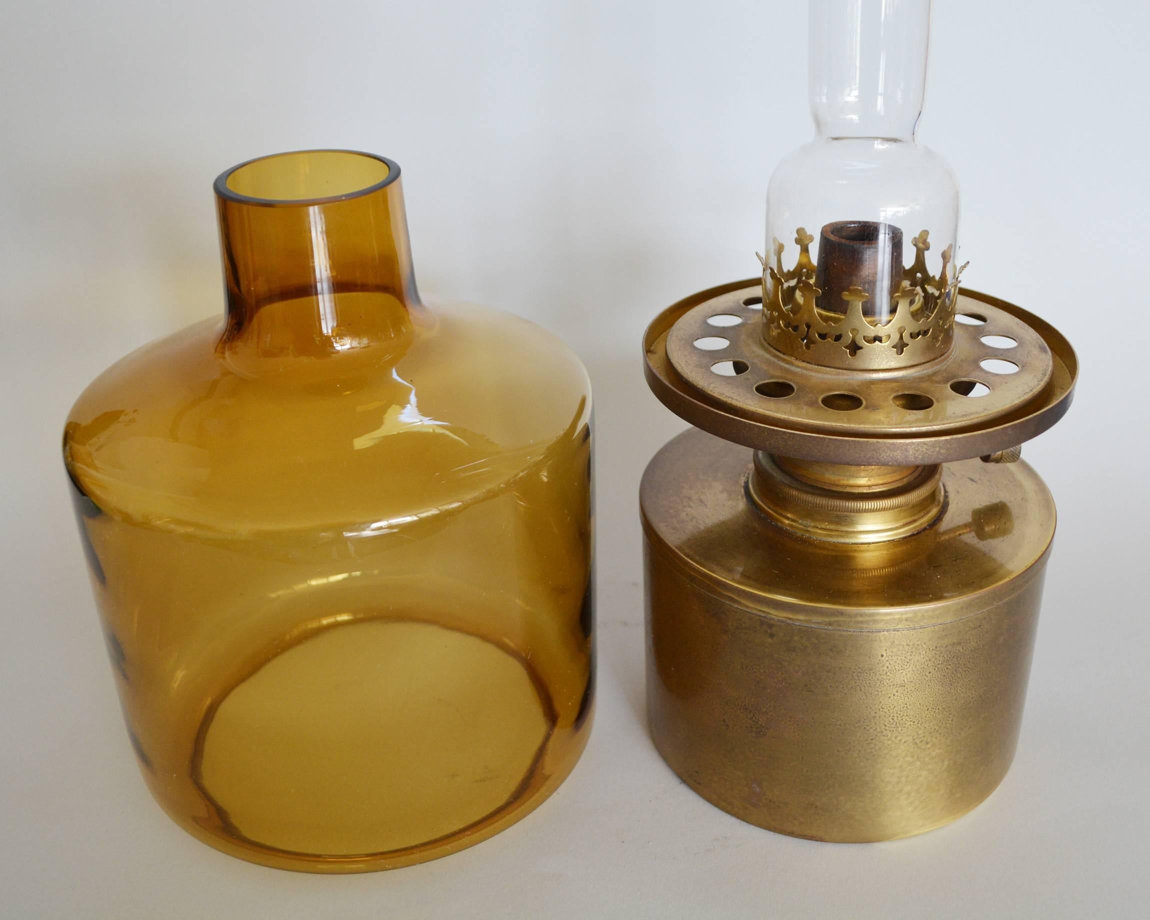 Mid-20th Century Hans-Agne Jakobsson Kerosene Oil Lamp