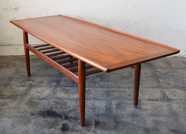 Grete's Rack Grete Jalk Teak Coffee Table with Magazine Rack at 1stDibs
