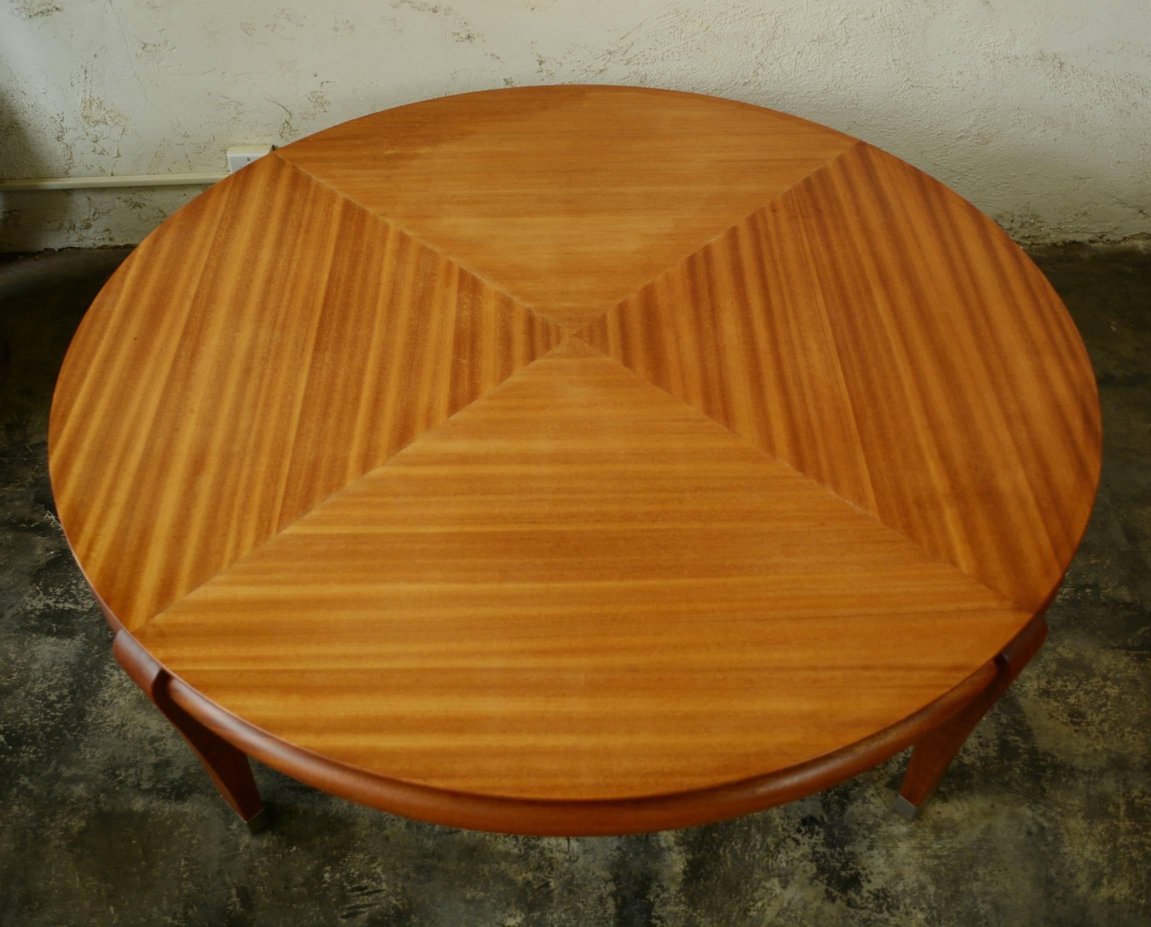 American Brown Saltman Mahogany Coffee Table by Paul Laszlo