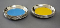 Towle Sterling and Enamel Coasters