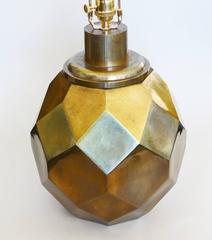 Faceted Brass Chapman Table Lamp