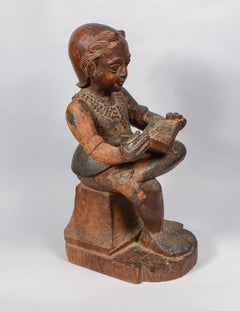 Asian Hand Carved Hardwood Figure of a Child