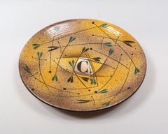 1949 Studio Pottery Plate by Myrton Purkiss Gift to Nelbert Chouinard