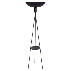 Mid Century Iron Torchiere Floor Lamp