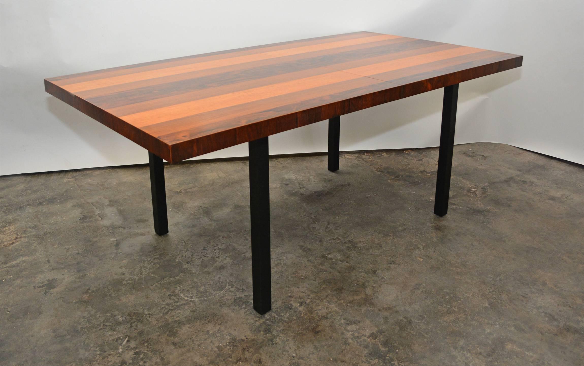 Milo Baughman Mixed Wood Dining Table for Directional In Excellent Condition In San Mateo, CA