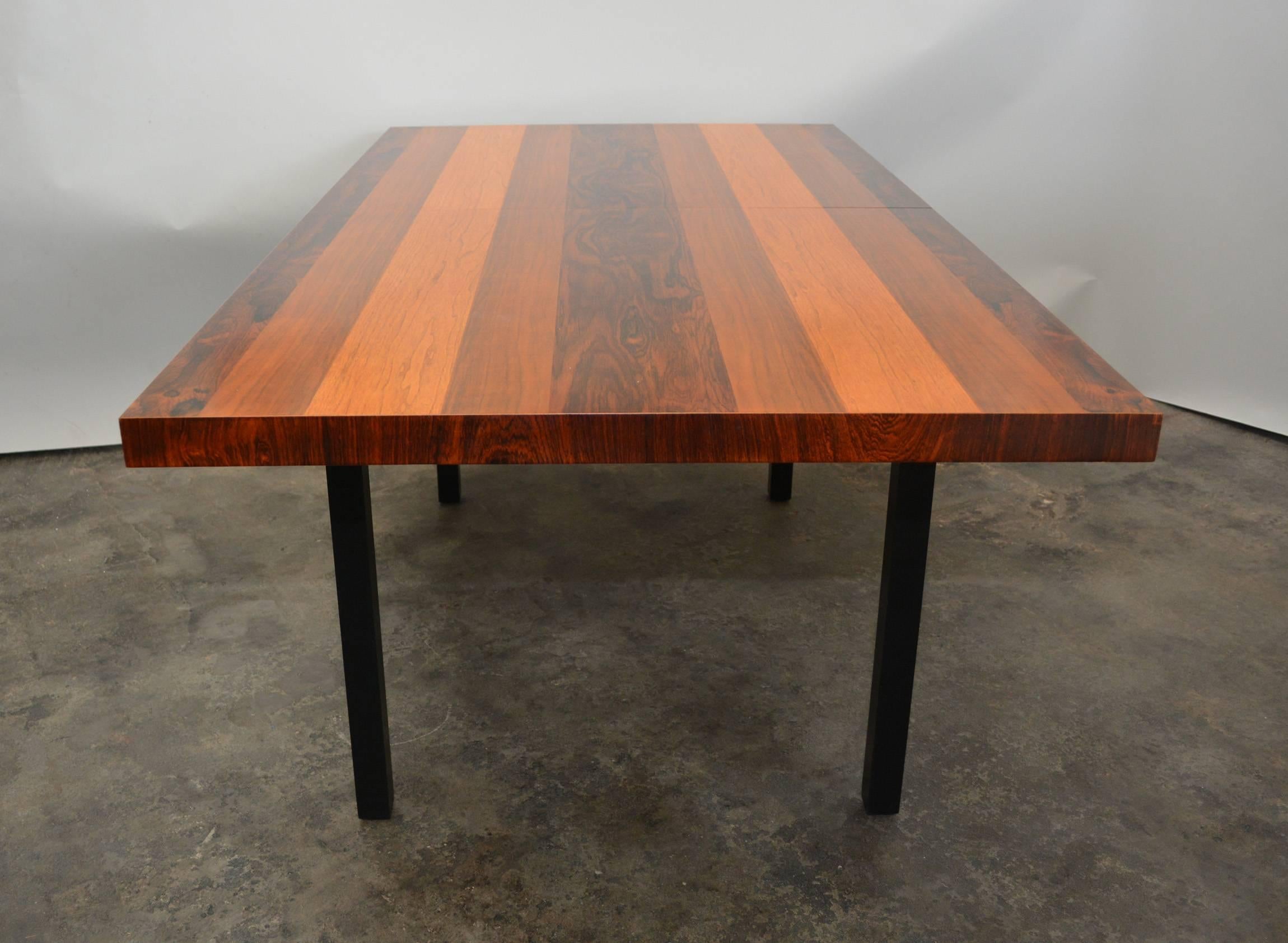 Ash Milo Baughman Mixed Wood Dining Table for Directional