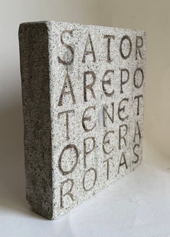 In Stein gemeißeltes Sator-Magisches Quadrat – Made in Italy