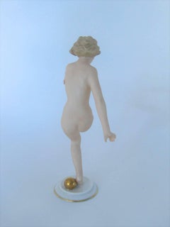 Hutschenreuther Art Deco Porcelain Nude Figure by Carl Werner