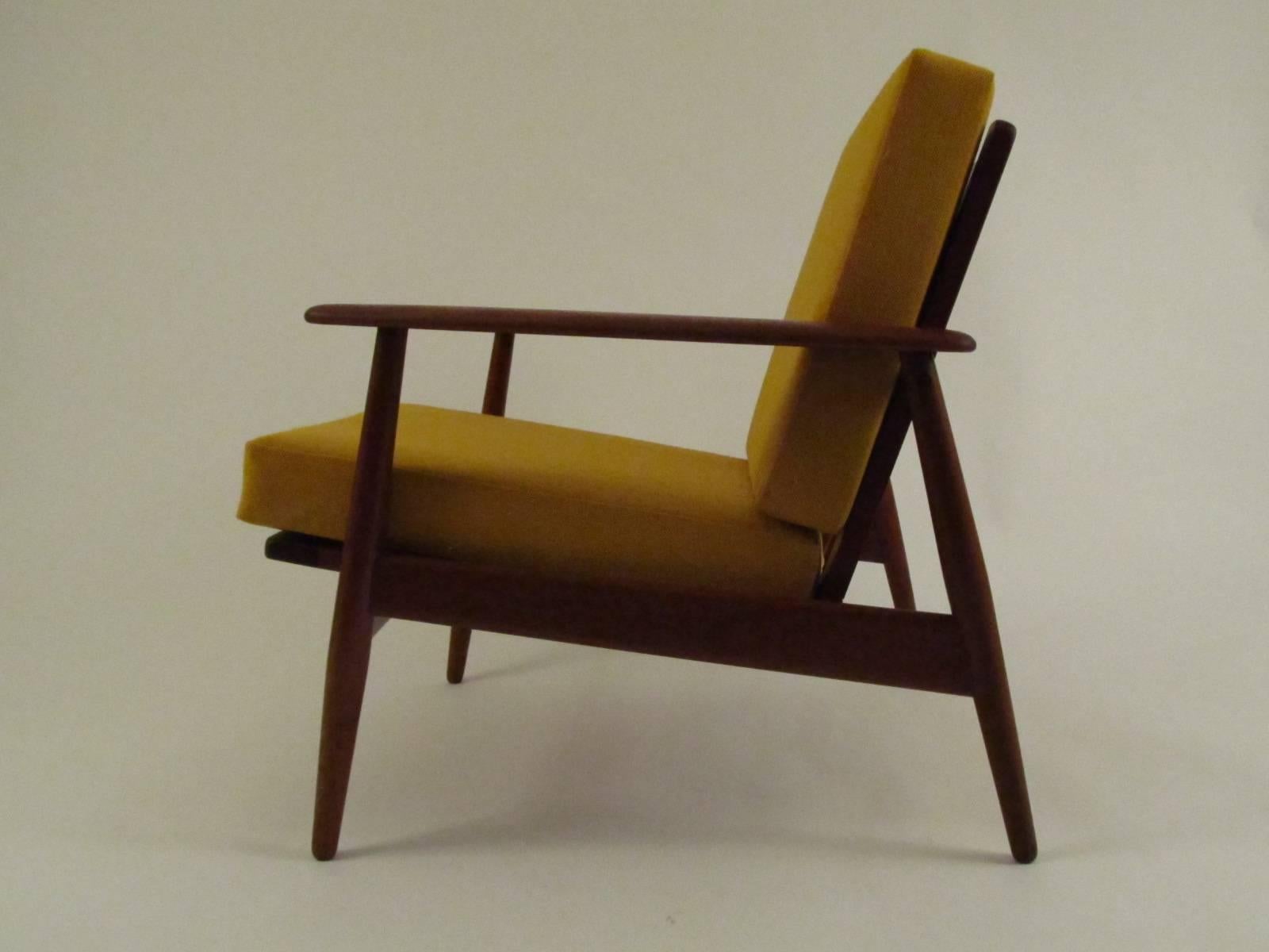 Scandinavian Modern Single Danish Modern Teak Lounge Chair For Sale