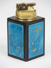 Bovano Enamel on Copper Cigarette Box and Lighter