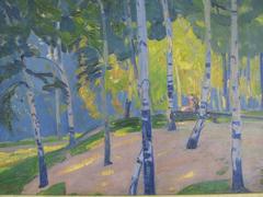 Landscape Oil on Canvas by Henry George Keller