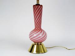 Fine Murano Swirled Candy Cane Table Lamp