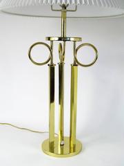Pair of Brass Regency Style "Trumpet" Lamps by Laurel Lamp Company
