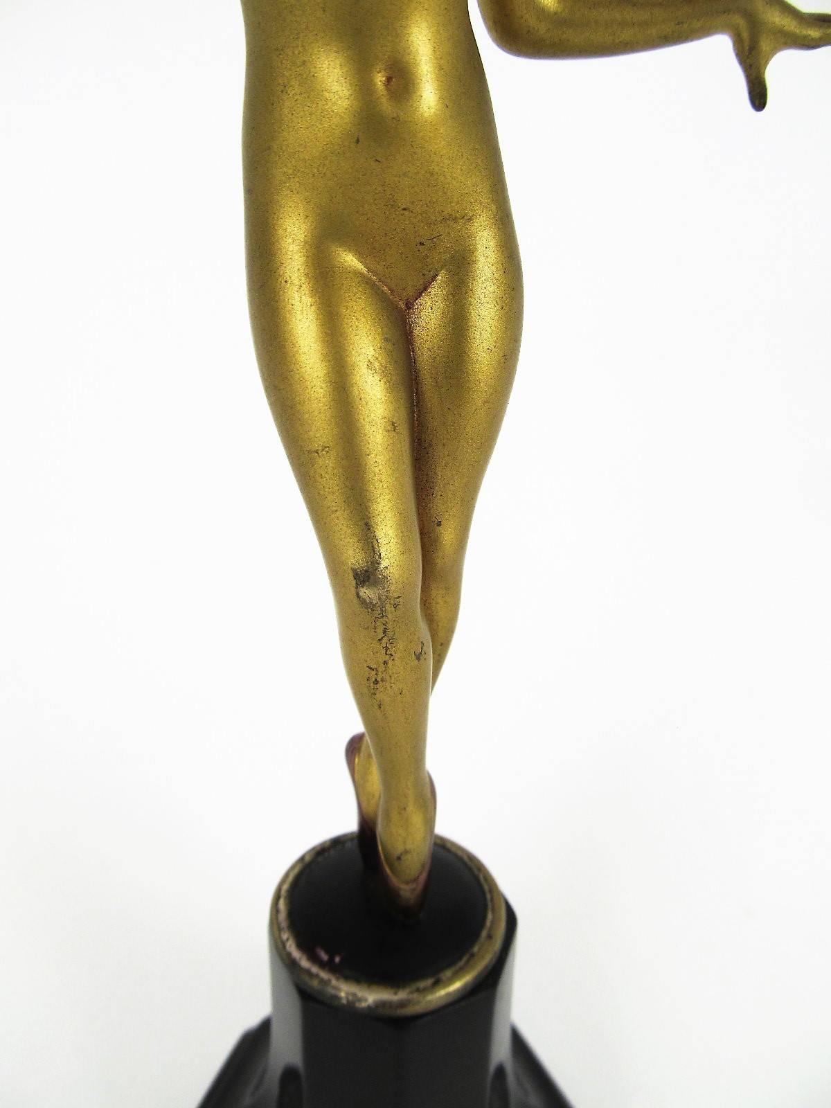 Art Deco Bronze Dancer Figure by Dorothea Charol In Good Condition For Sale In Papaikou, HI