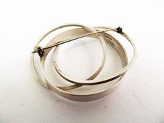 Modernist Sterling Circles Pin by Bill Tendler