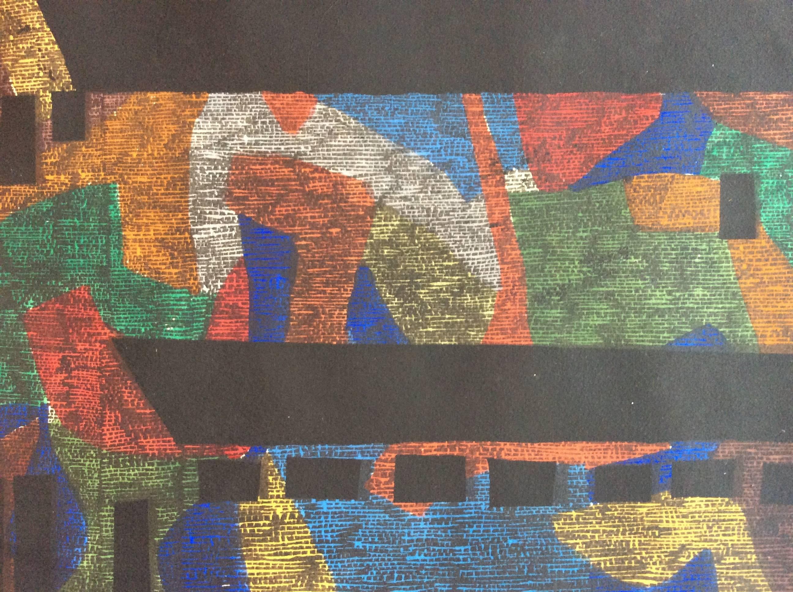 Large Polychrome Architecture Screenprint 