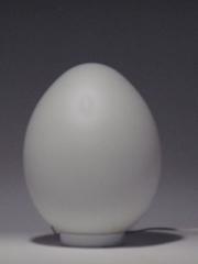 Pair of Mid-Century Frosted Glass Egg Lamps